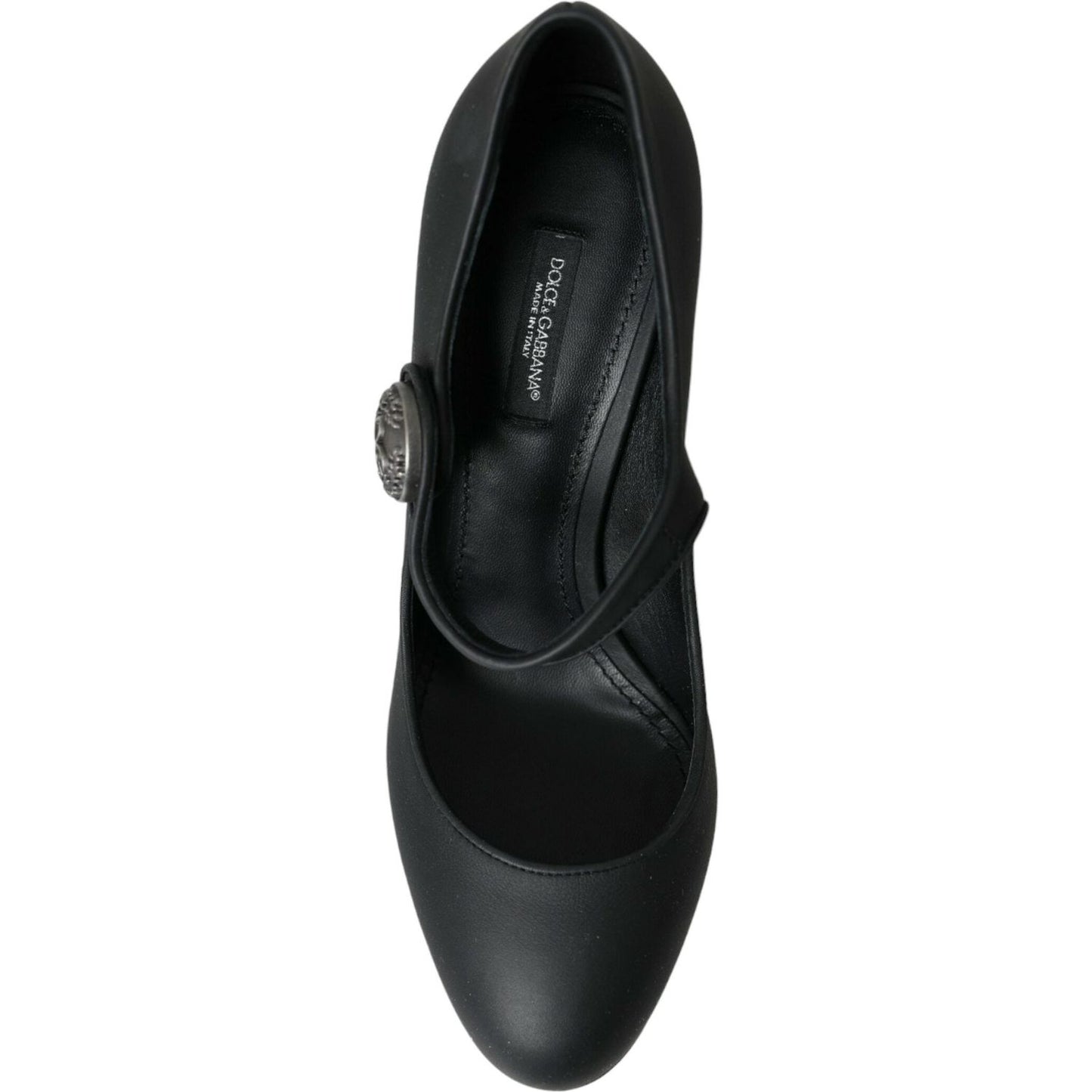 Dolce & Gabbana Black Leather Mary Jane Pumps Heels Shoes Dolce & Gabbana