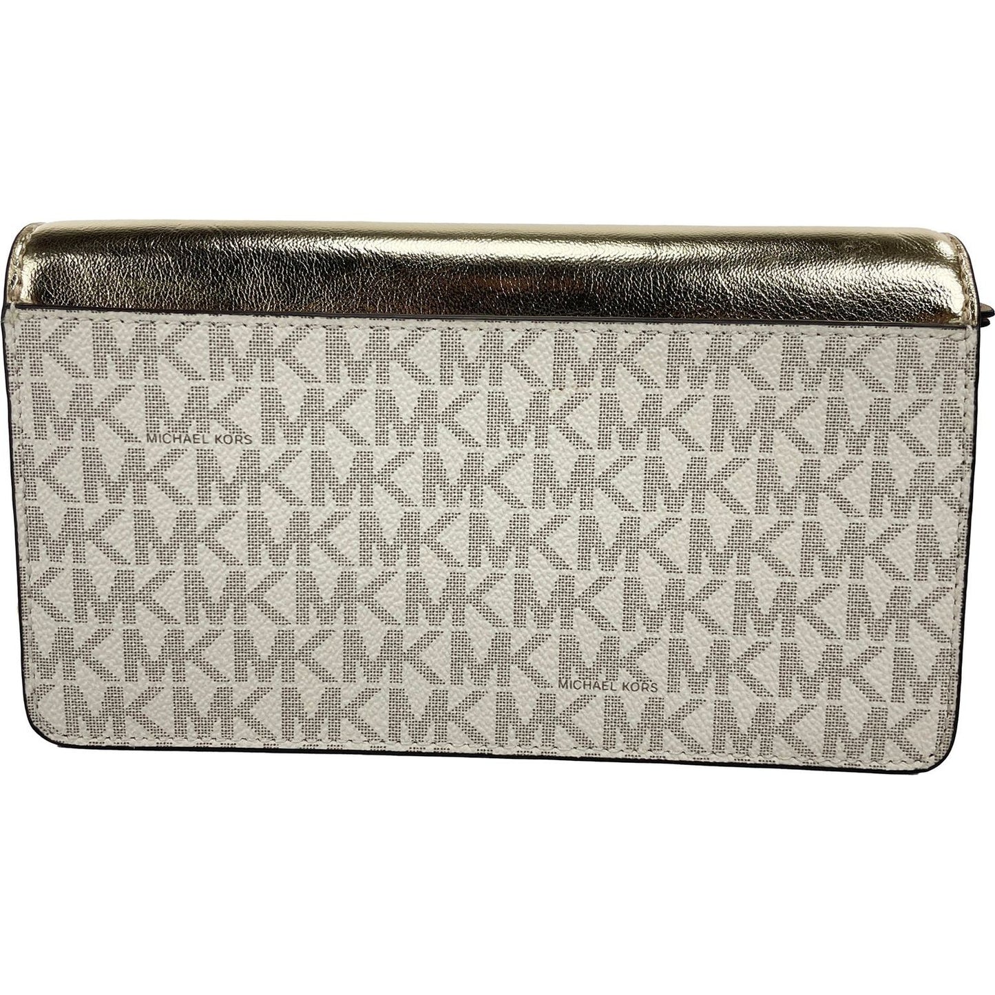 Michael Kors Jet Set Travel Pale Gold Small Flap Clutch Crossbody Bag Michael Kors