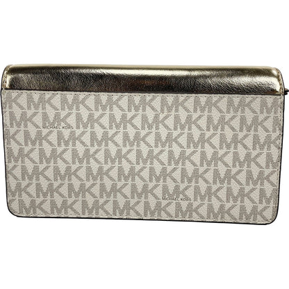 Michael Kors Jet Set Travel Pale Gold Small Flap Clutch Crossbody Bag Michael Kors