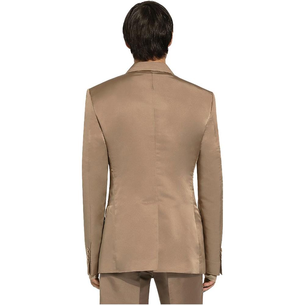 Dolce & Gabbana Beige Cotton Blazer Dolce & Gabbana