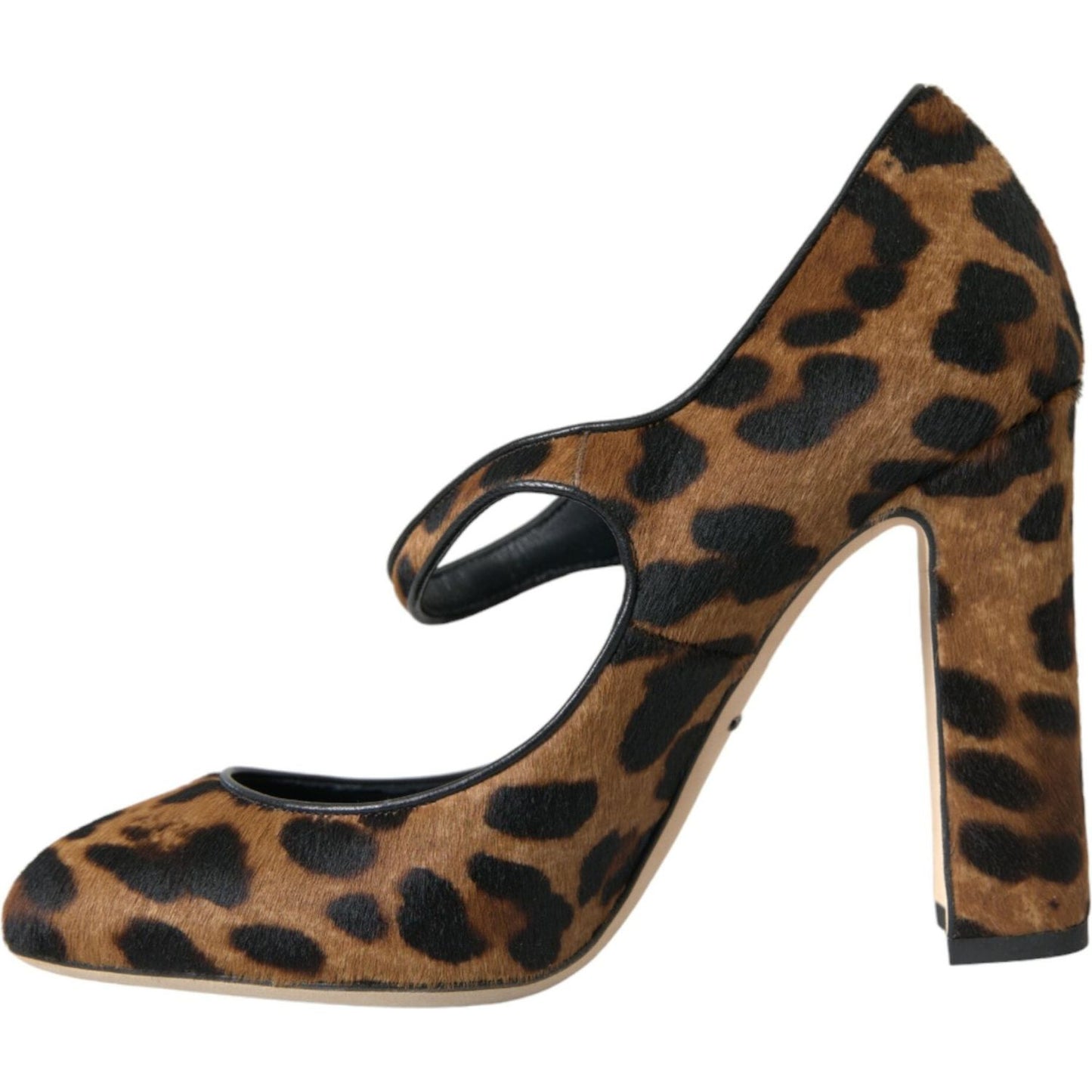 Dolce & Gabbana Brown Leopard Calf Hair Mary Jane Pumps Shoes Dolce & Gabbana