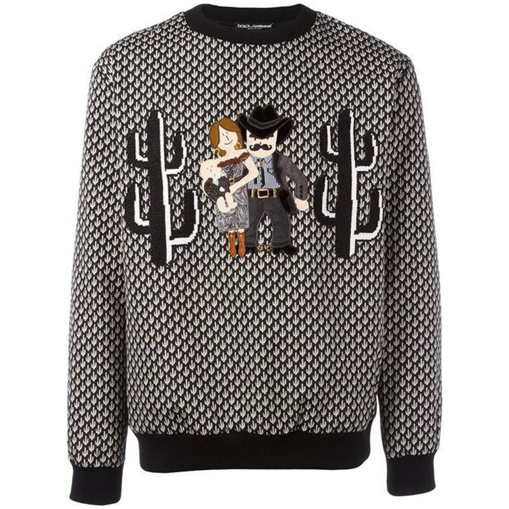 Dolce & Gabbana Black Polyester Sweater Dolce & Gabbana