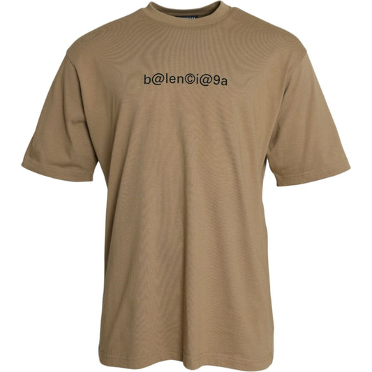 Balenciaga Brown Cotton Symbolic Jersey Vintage Crew Neck T-shirt Balenciaga