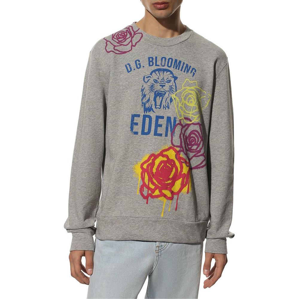 Dolce & Gabbana Gray Cotton Sweater Dolce & Gabbana