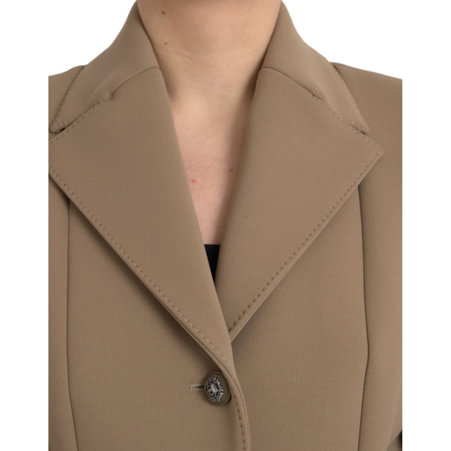 Dolce & Gabbana Brown Button Down Long Trench Coat Jacket Dolce & Gabbana