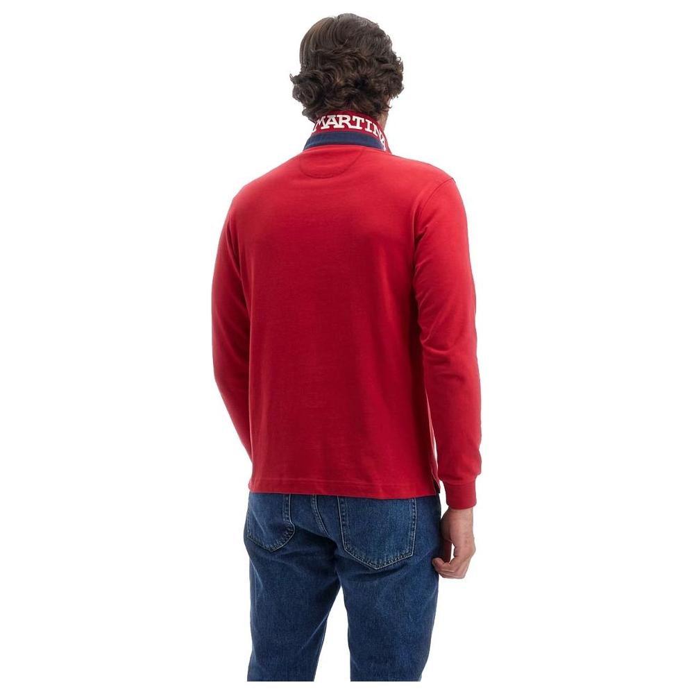 La Martina Red Cotton Polo Shirt La Martina