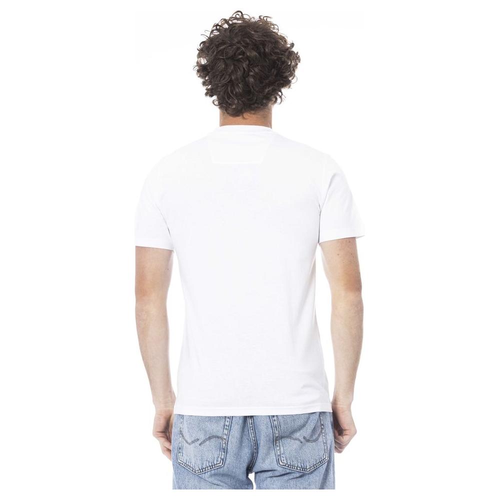 Cavalli Class White Cotton Men T-Shirt Cavalli Class