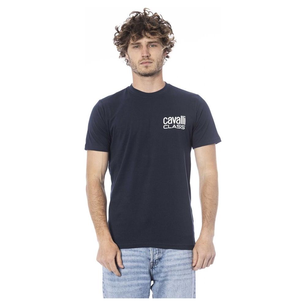 Cavalli Class Blue Cotton Men T-Shirt