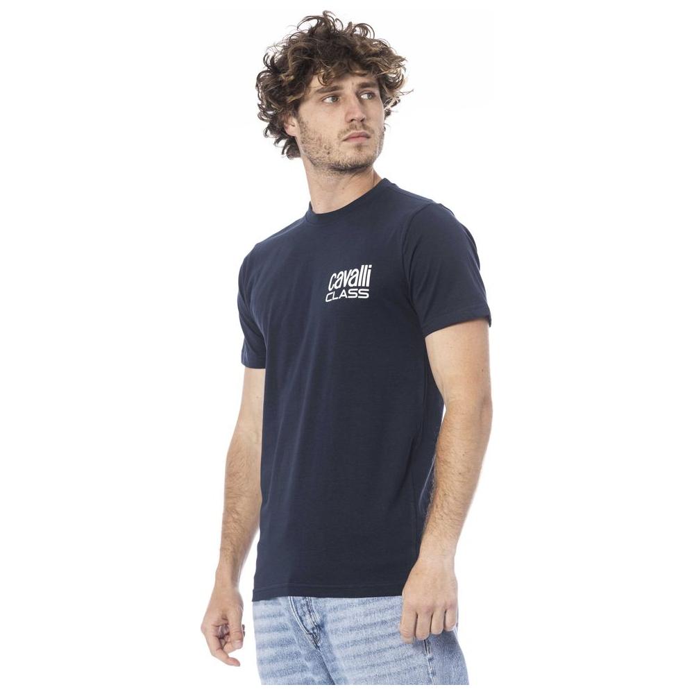 Cavalli Class Blue Cotton Men T-Shirt