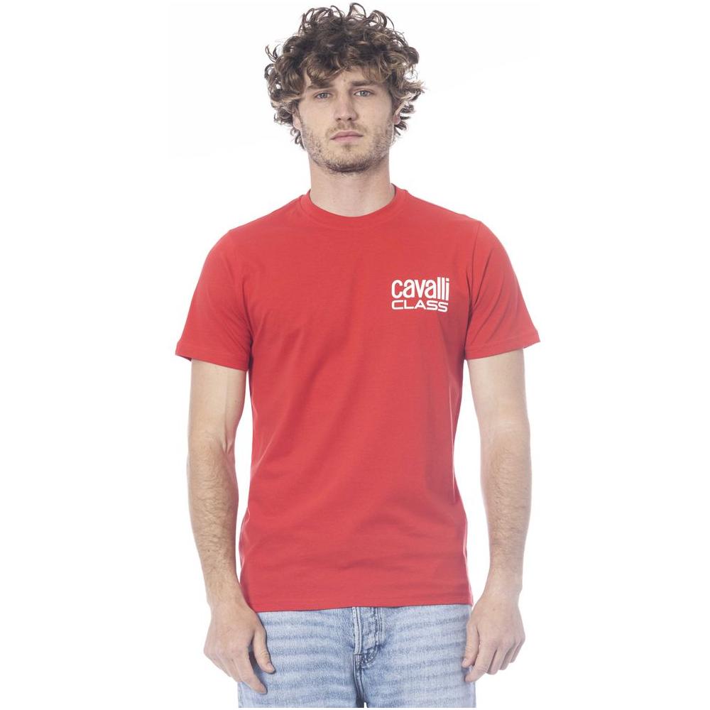 Cavalli Class Red Cotton Men T-Shirt