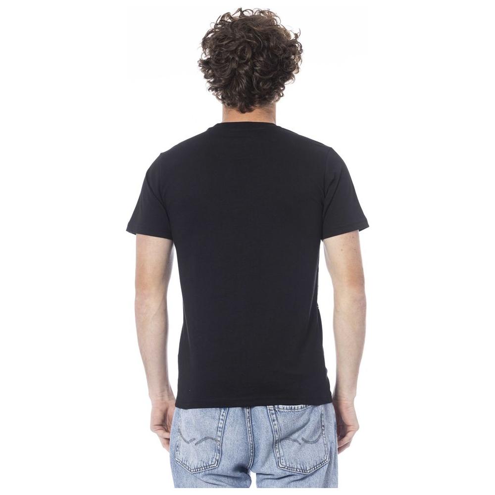 Cavalli Class Black Cotton Men T-Shirt Cavalli Class