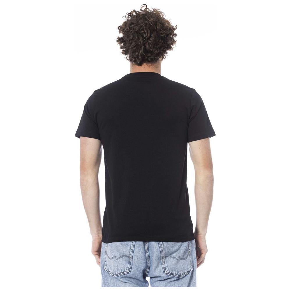 Cavalli Class Black Cotton Men T-Shirt Cavalli Class