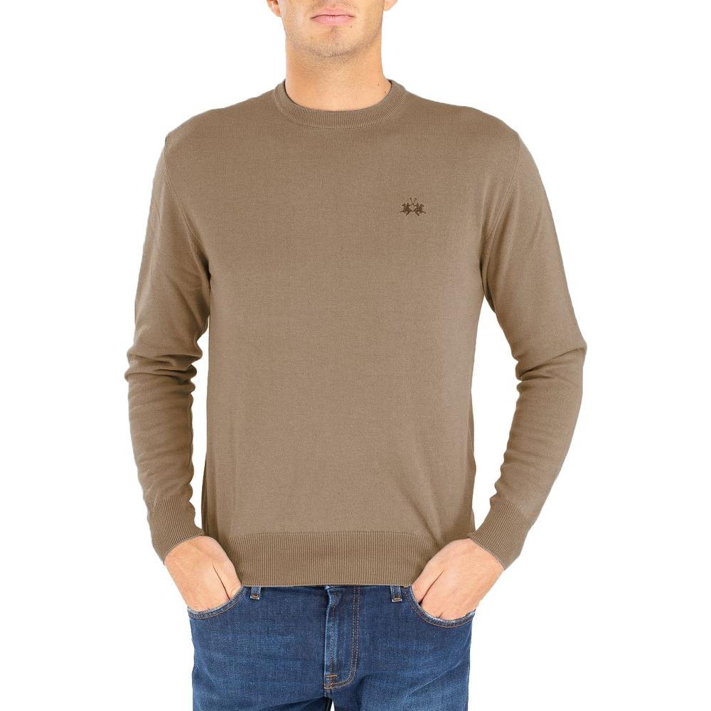 La Martina Brown Wool Sweater La Martina