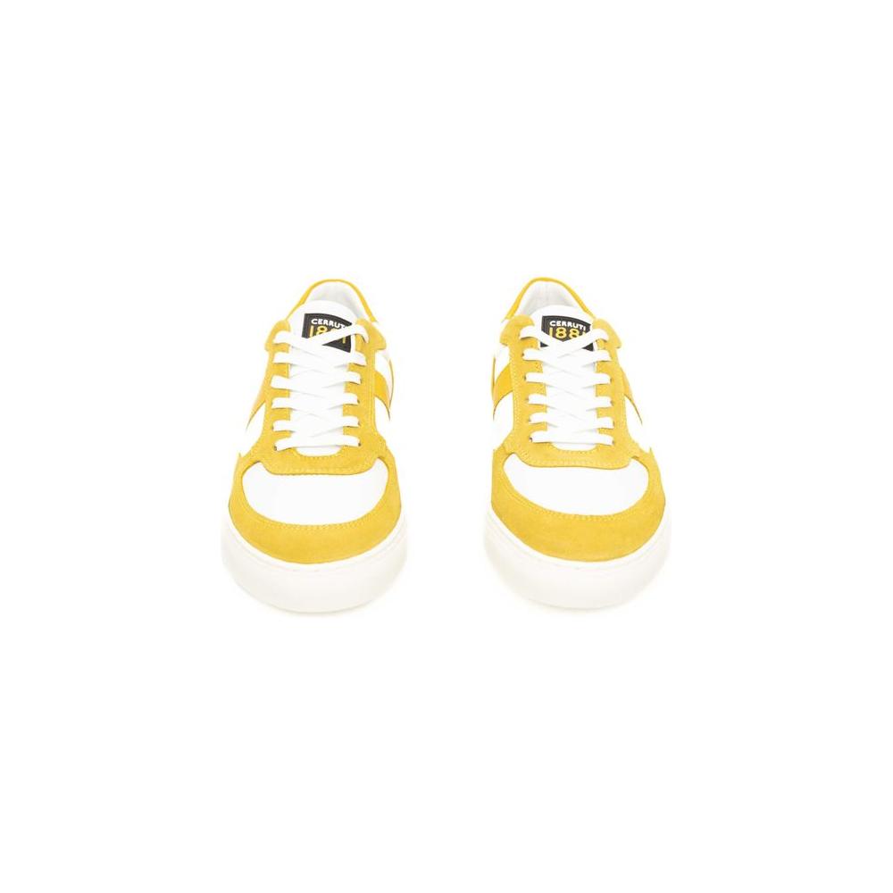 Cerruti 1881 Yellow Leather Men Sneaker Cerruti 1881