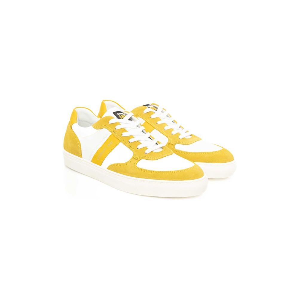 Cerruti 1881 Yellow Leather Men Sneaker Cerruti 1881