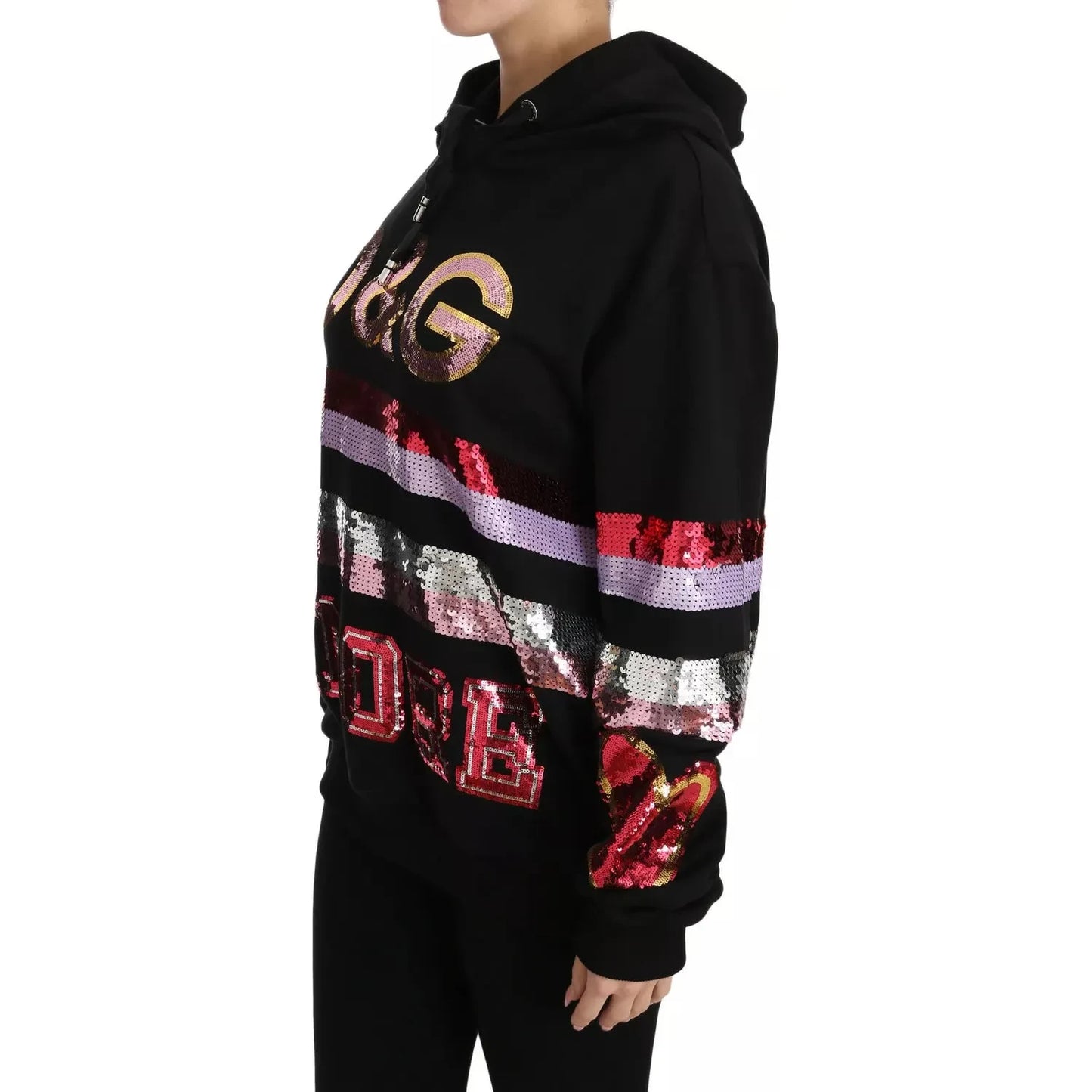 Dolce & Gabbana DG Sequined Hooded Pullover Sweater Dolce & Gabbana