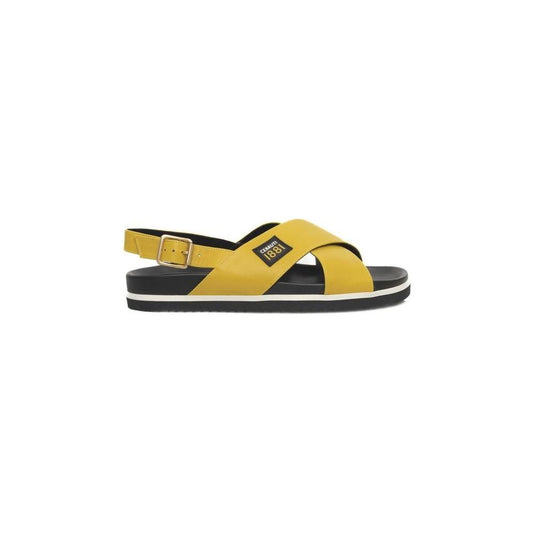 Cerruti 1881 Yellow Leather Women Sandal Cerruti 1881