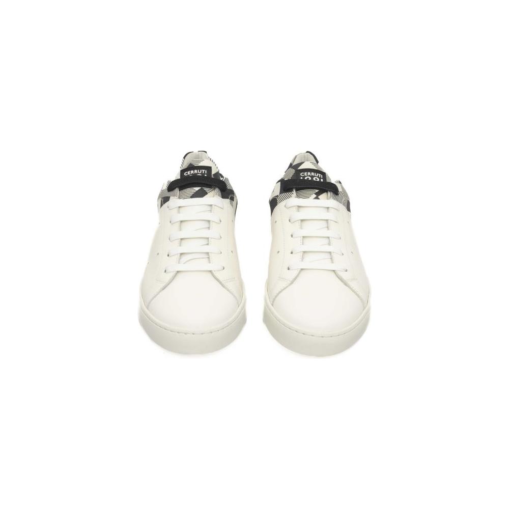 Cerruti 1881 White Calf Leather Men Sneaker Cerruti 1881