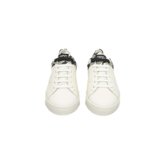 Cerruti 1881 White Calf Leather Men Sneaker Cerruti 1881