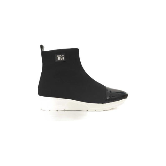 Cerruti 1881 Black Leather Women Sneaker Cerruti 1881