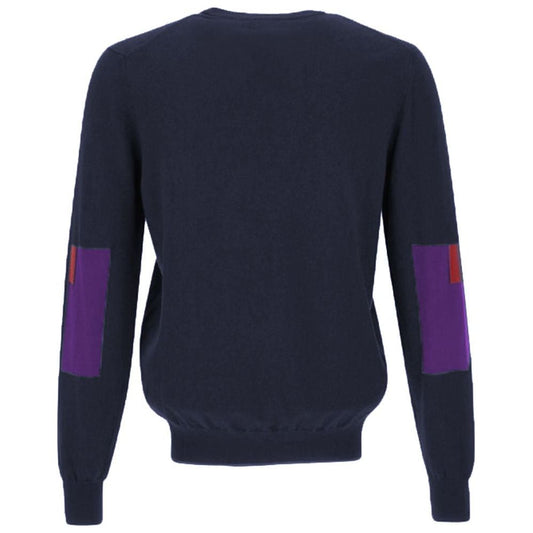 La Martina Blue Cotton Sweater La Martina