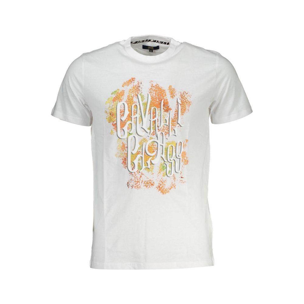 Cavalli Class White Cotton T-Shirt