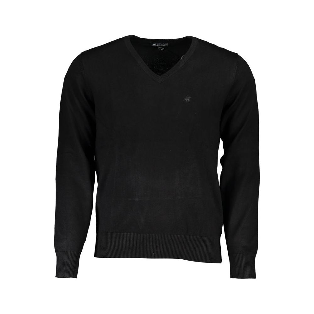 U.S. Grand Polo Black Nylon Sweater U.S. Grand Polo