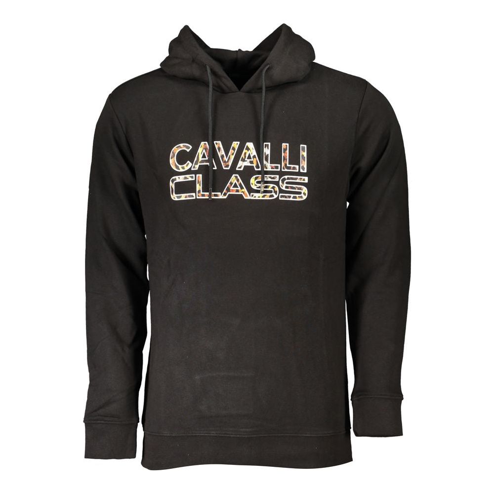 Cavalli Class Black Cotton Sweater Cavalli Class