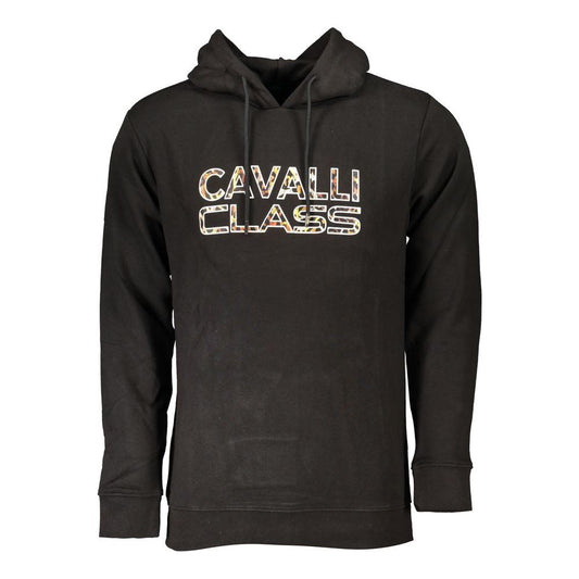 Cavalli Class Black Cotton Sweater