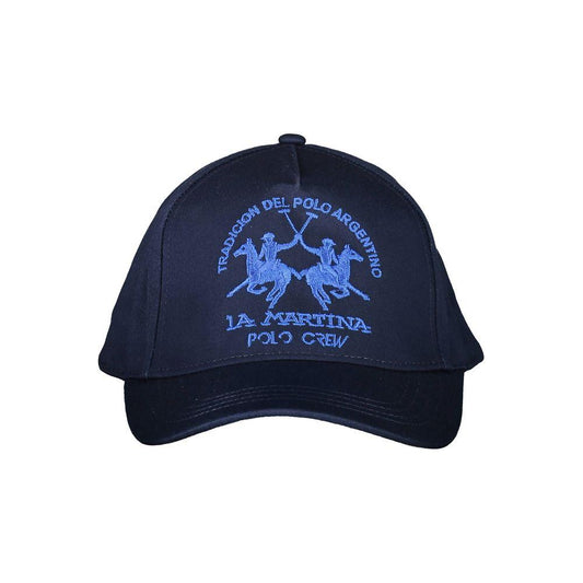 La Martina Blue Cotton Hats & Cap La Martina