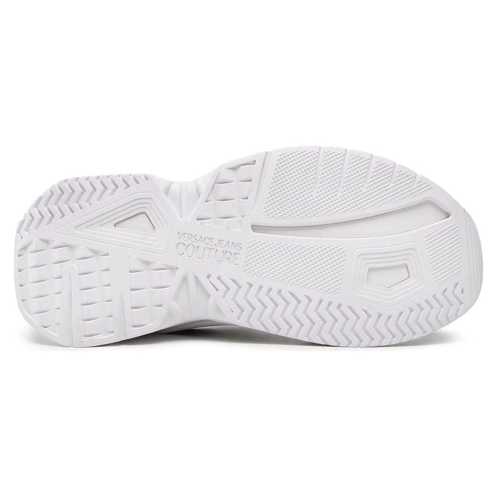 Versace Jeans White Leather Di Calfskin Sneaker Versace Jeans