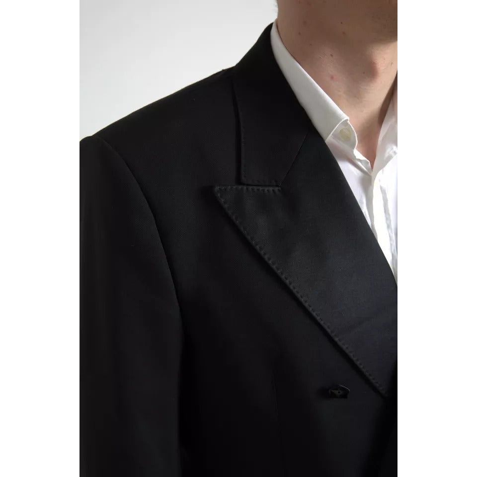 Dolce & Gabbana Black Double Breasted Cropped Blazer SICILIA Dolce & Gabbana