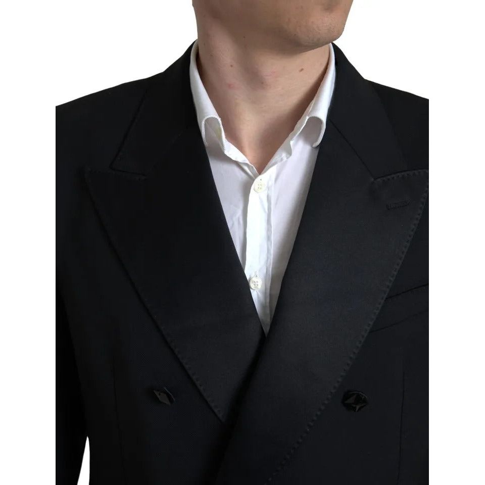 Dolce & Gabbana Black Double Breasted Cropped Blazer SICILIA Dolce & Gabbana