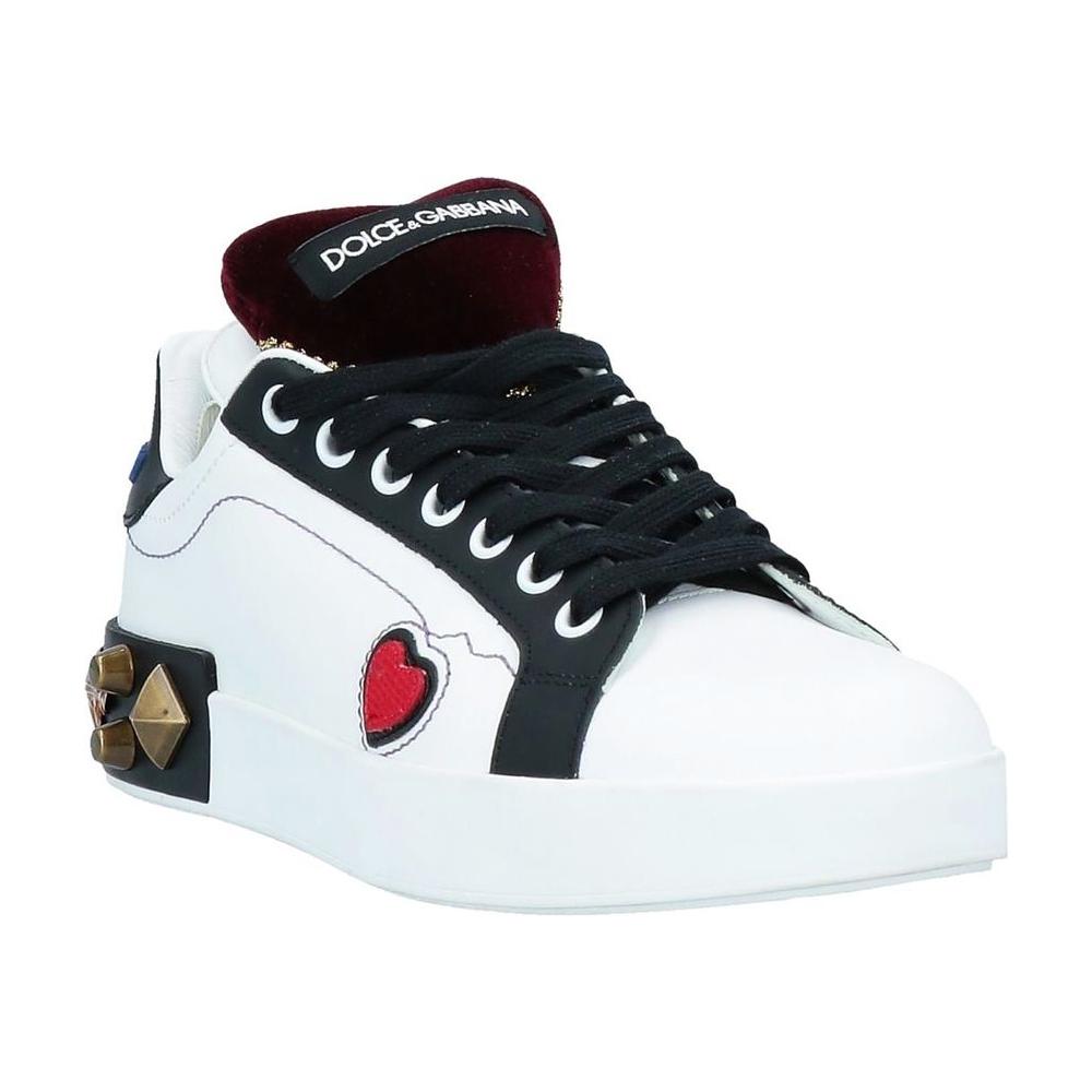 Dolce & Gabbana White Leather Di Calfskin Sneaker Dolce & Gabbana