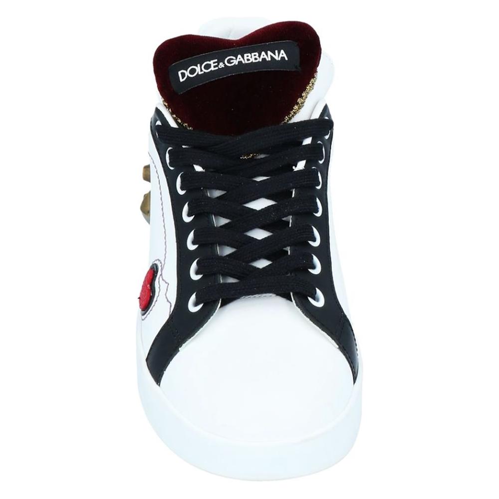 Dolce & Gabbana White Leather Di Calfskin Sneaker Dolce & Gabbana