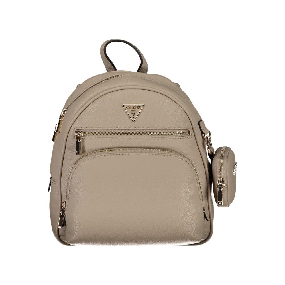 Guess Jeans Beige Polyethylene Backpack Guess Jeans