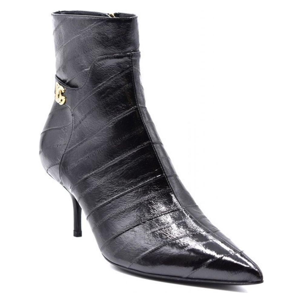 Dolce & Gabbana Black Leather Di Anguilla Boot Dolce & Gabbana