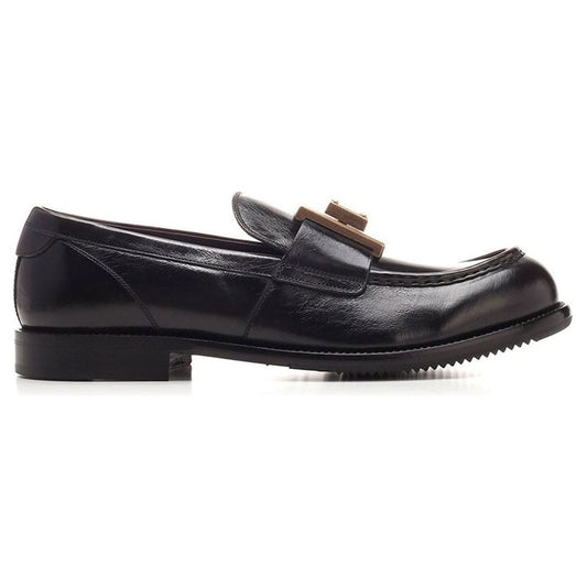 Dolce & Gabbana Black Leather Di Calfskin Loafer Dolce & Gabbana