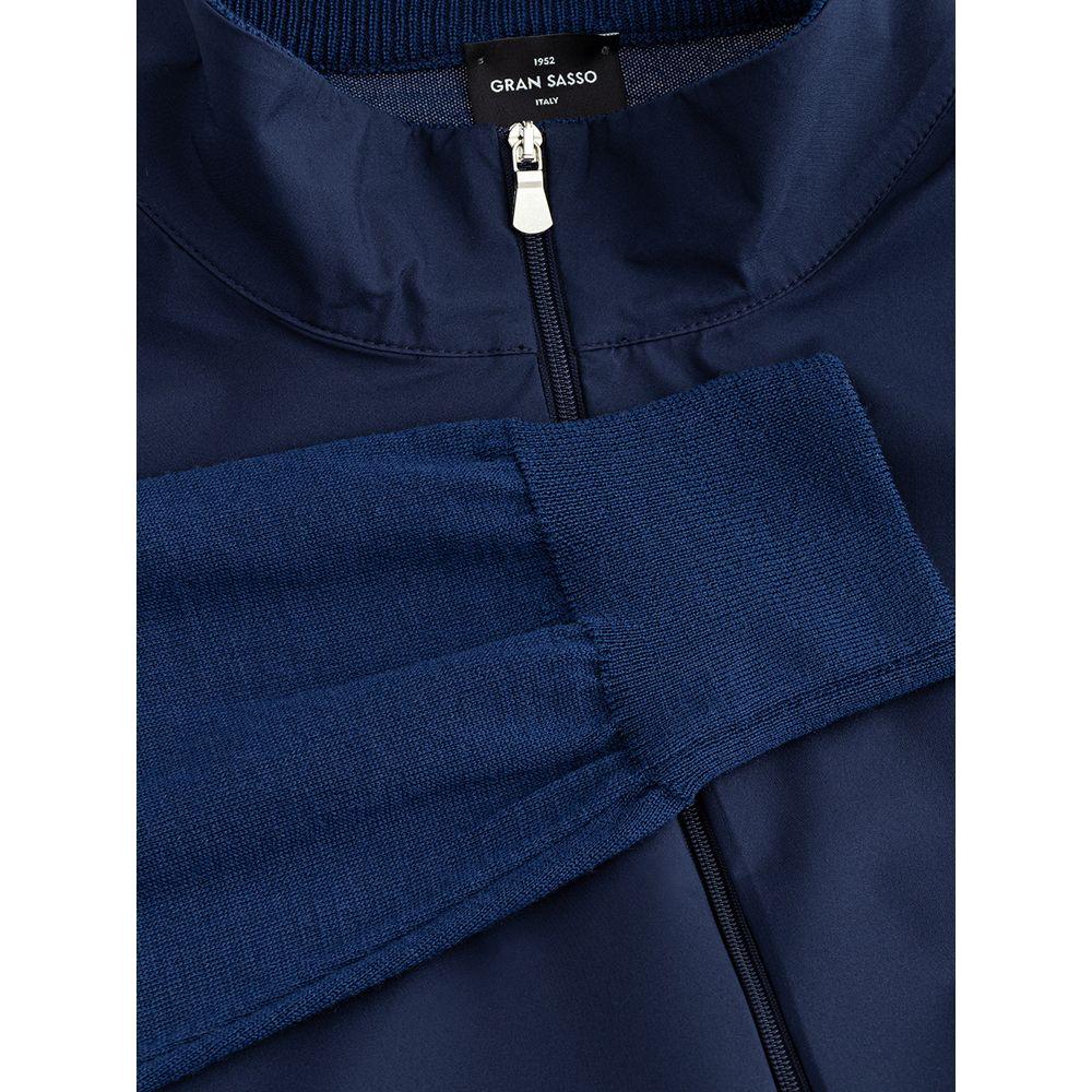 Gran Sasso Elegant Blue Wool Cardigan for Men Gran Sasso