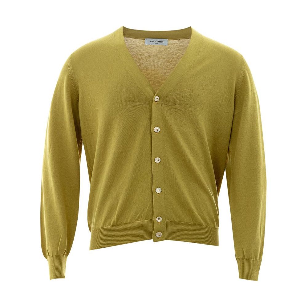 Gran Sasso Italian Wool Cardigan in Vibrant Yellow Gran Sasso