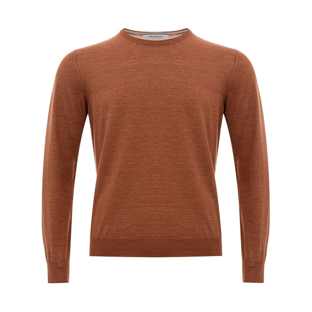 Gran Sasso Elegant Woolen Brown Sweater for Men Gran Sasso