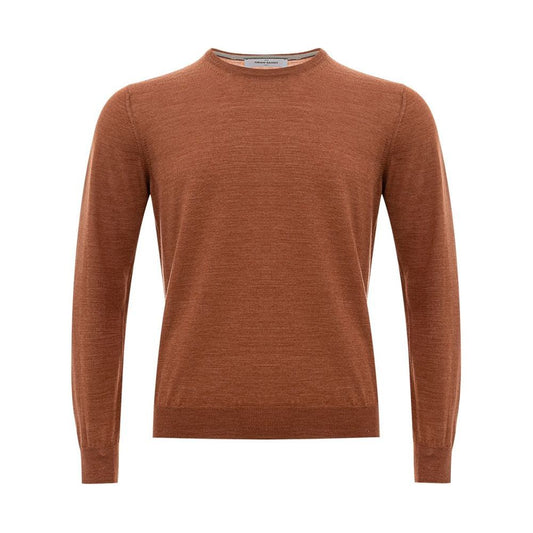 Gran Sasso Elegant Woolen Brown Sweater for Men Gran Sasso