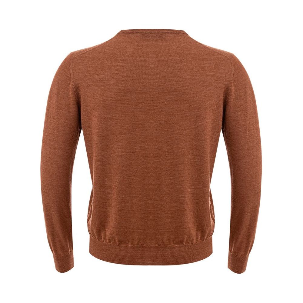 Gran Sasso Elegant Woolen Brown Sweater for Men Gran Sasso