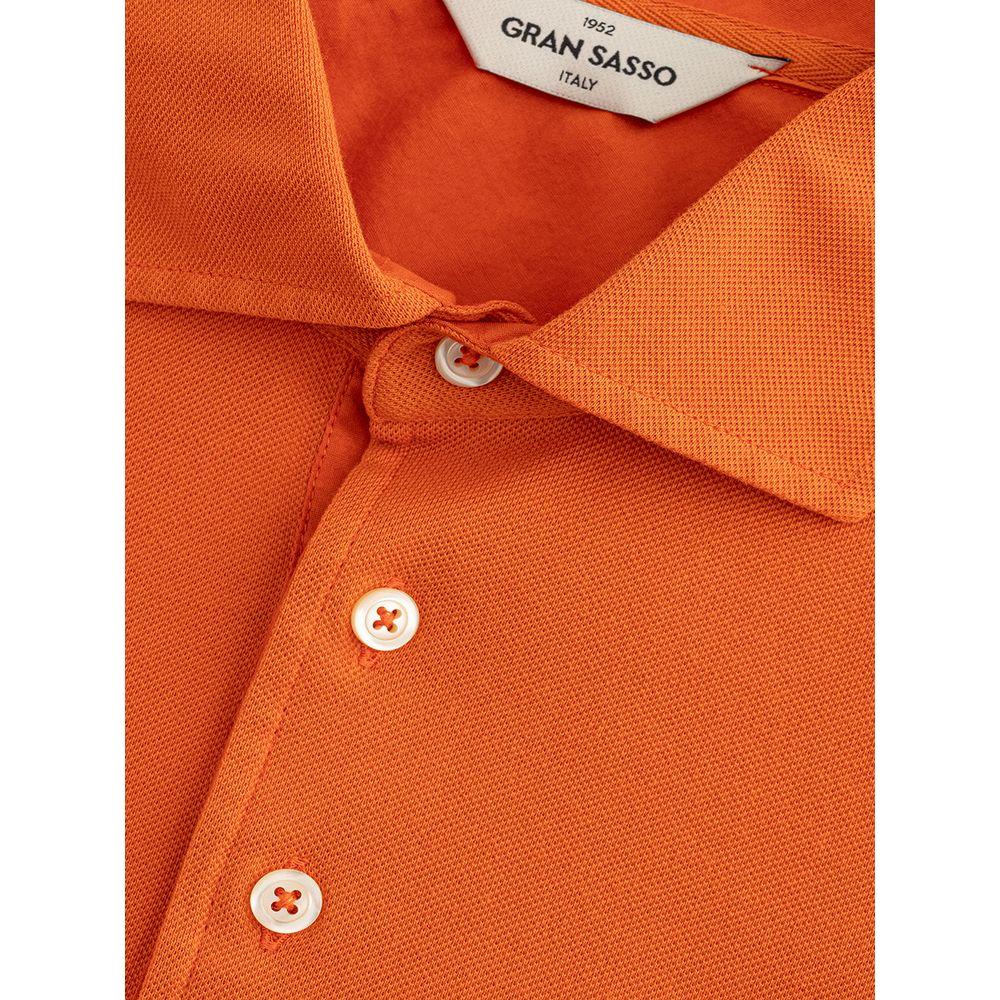 Gran Sasso Elegant Orange Cotton Polo for Men Gran Sasso