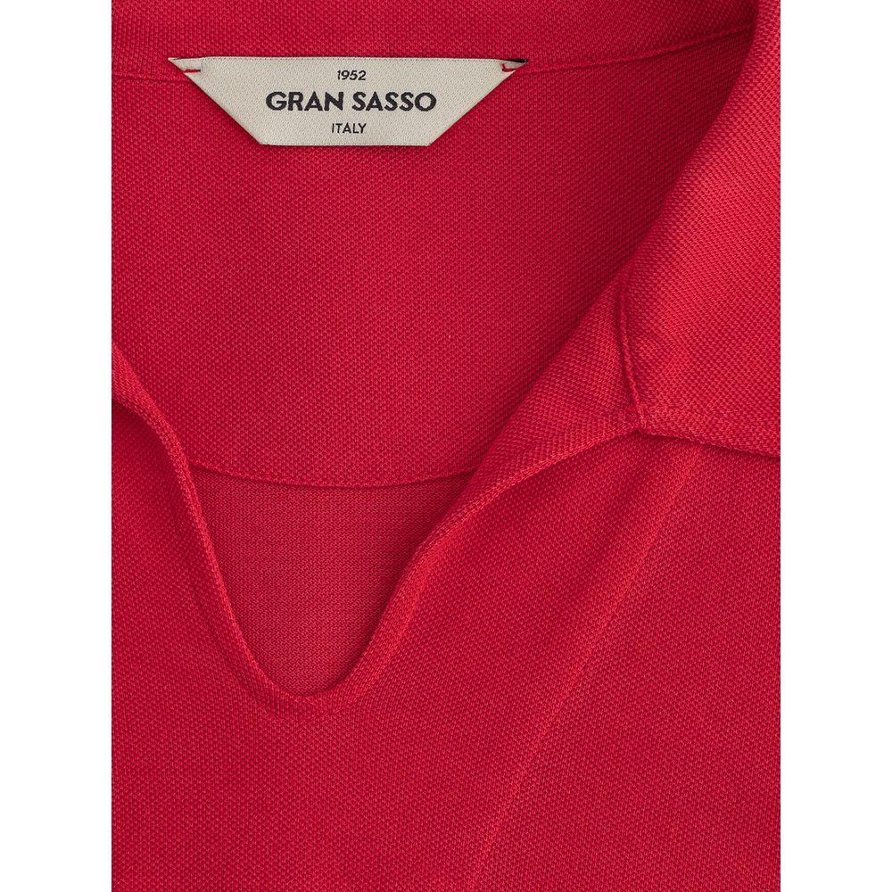 Gran Sasso Elegant Fuchsia Silk Polo Shirt for Men Gran Sasso