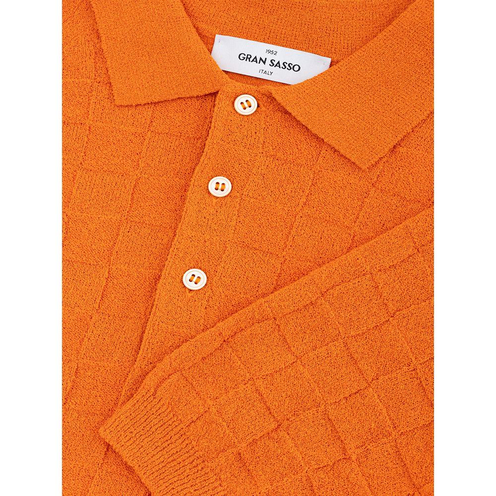 Gran Sasso Chic Orange Cotton Polo for the Modern Gentleman Gran Sasso