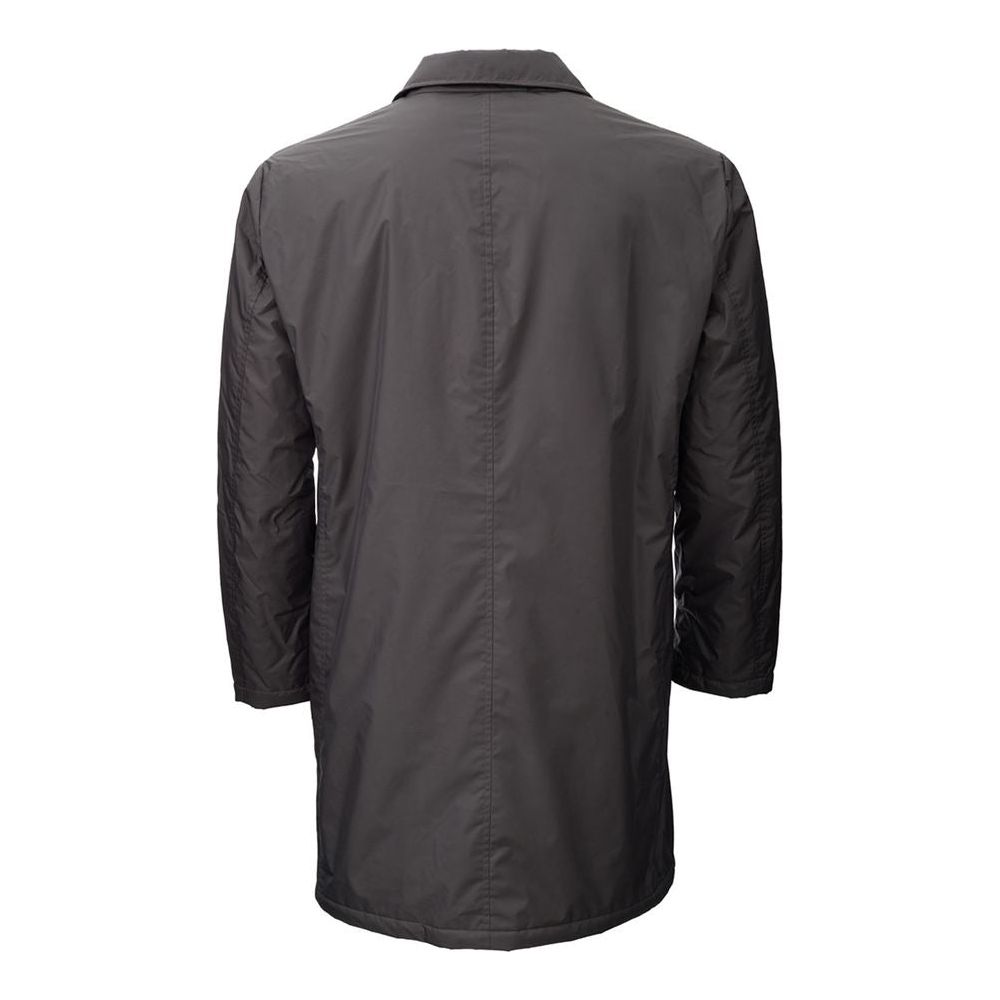 Add Sleek Gray Polyamide Jacket for Men Add