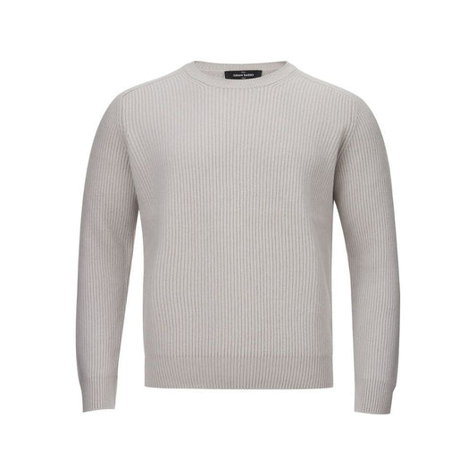 Gran Sasso Elegant Cashmere Men's Gray Sweater Gran Sasso