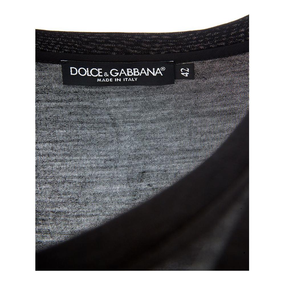 Dolce & Gabbana Elegant Black Cotton Top for Fashion-Forward Women