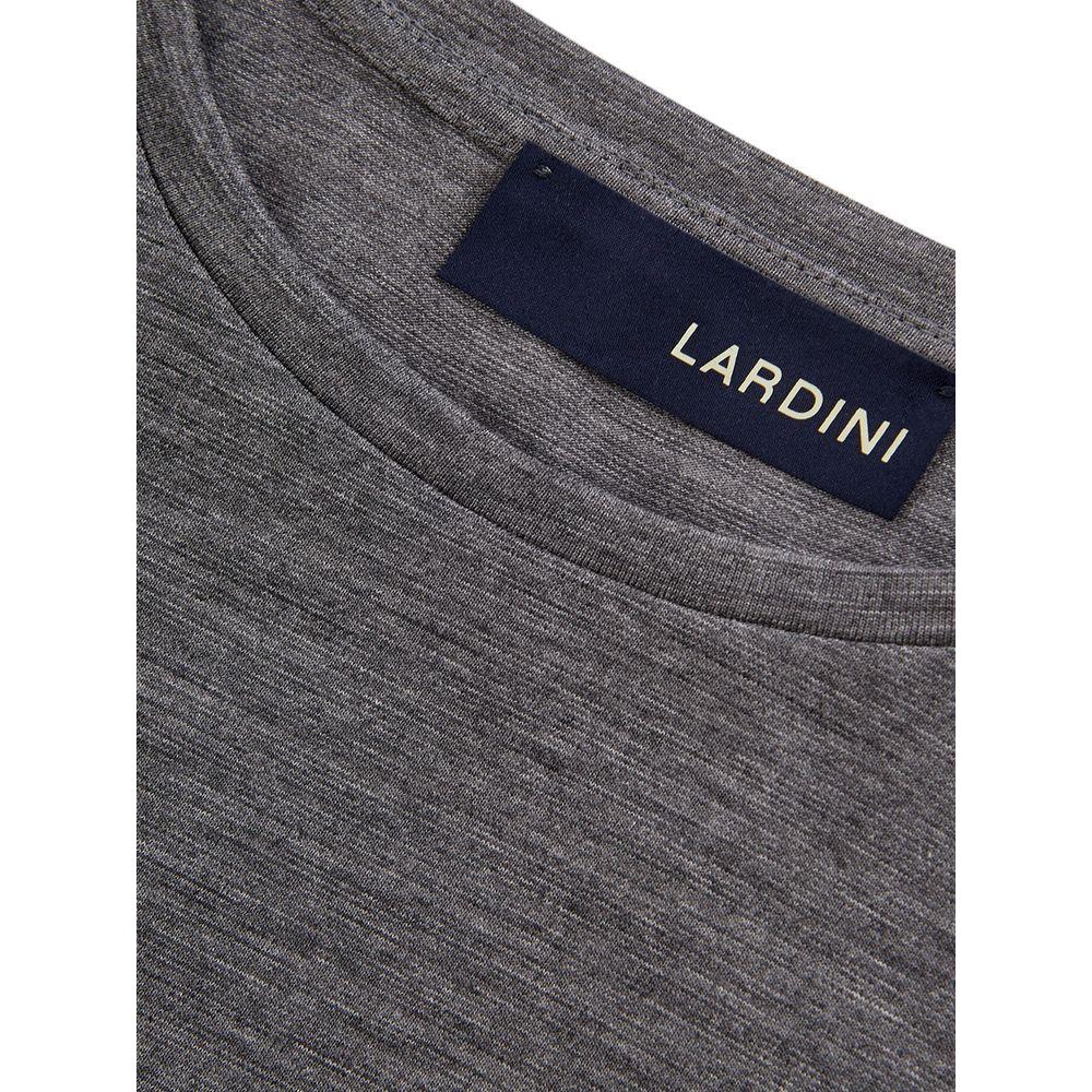 Lardini Elegant Gray Woolen Designer T-Shirt Lardini